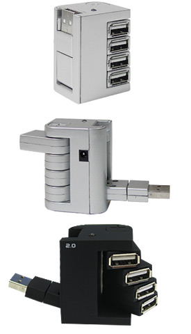 ES-6009: Rotatable 4-Port USB Hub