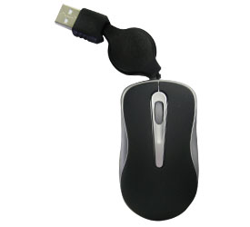 Retractable-Cable Mini Optical Mouse